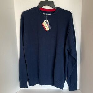 International Waters American Classics navy blue sweater men’s size Large NWT